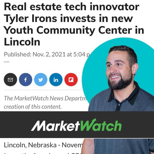 Real estate tech innovator Tyler Irons invests in new Youth Community Center in Lincoln